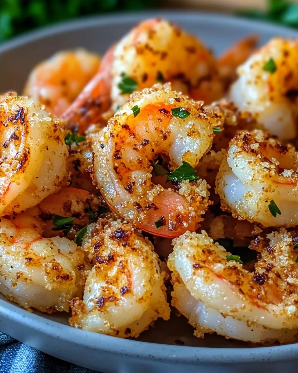 Air Fryer Knoblauch Parmesan Garnelen