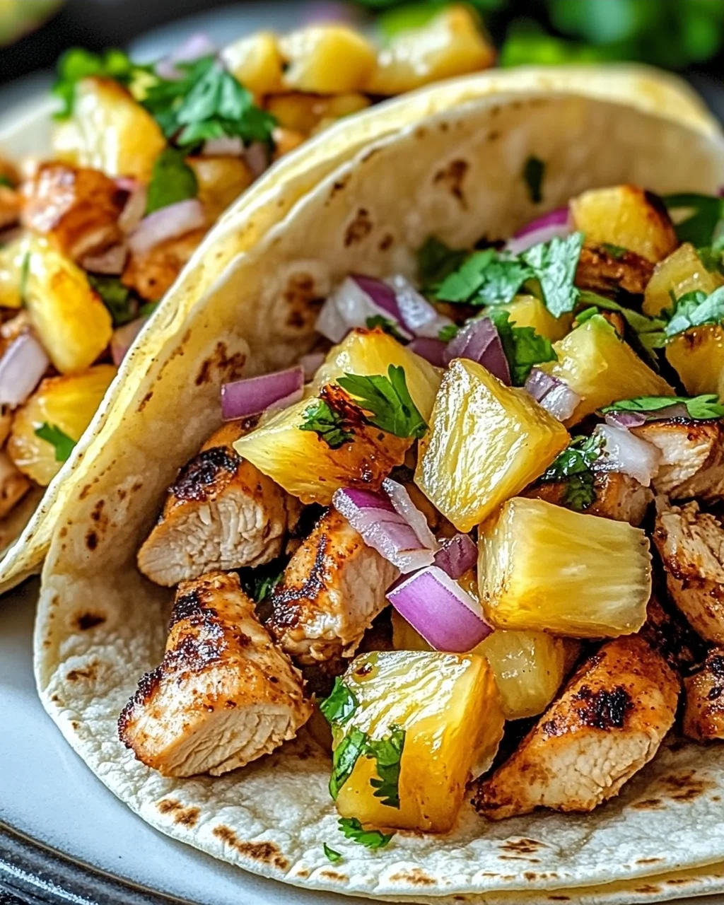Ananas-Hühnchen-Tacos für den Sommergenuss