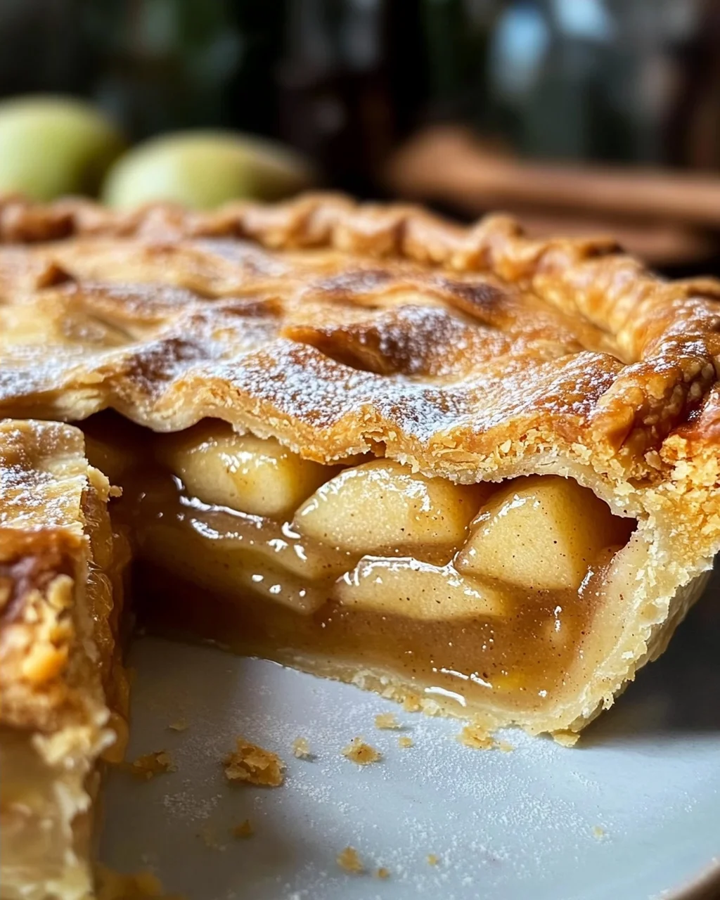 Bester gedeckter Apfelkuchen