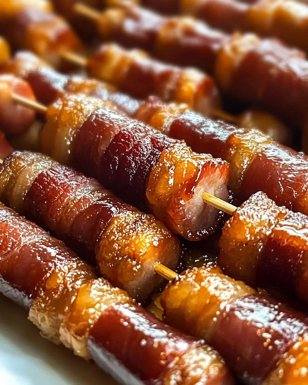 Brauner Zucker Speck umwickelt für fette Partys