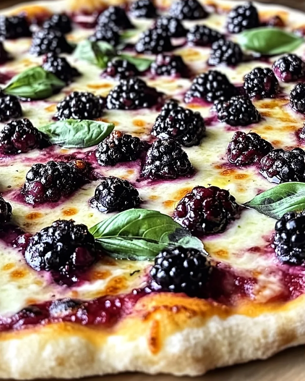 Brombeer-Basilikum-Ricotta-Pizza für den Sommerzauber