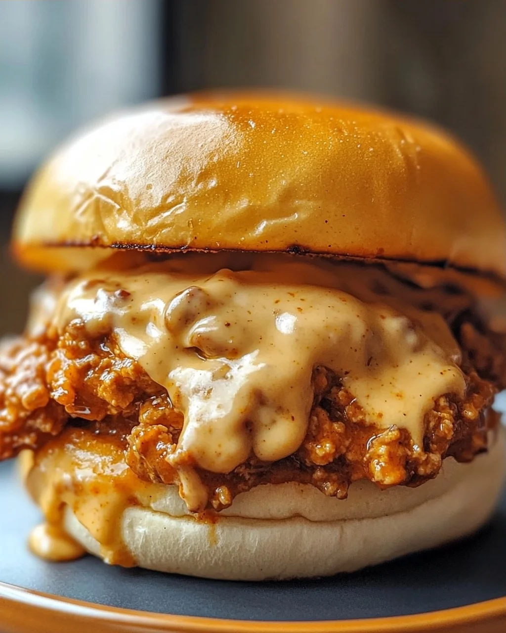 Cajun Chicken Sloppy Joes mit cremiger Käsesauce