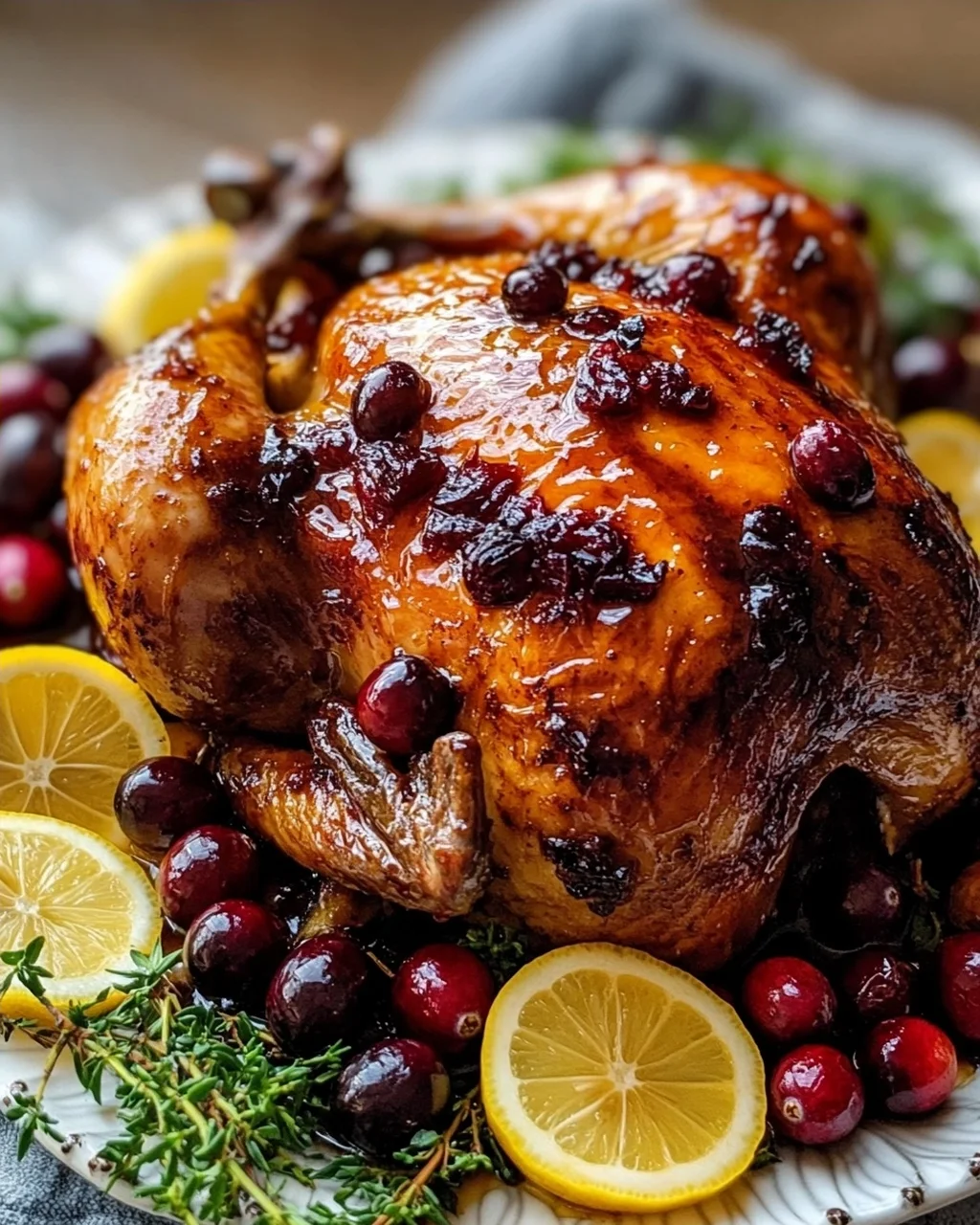 Cranberry Maple Roast Chicken