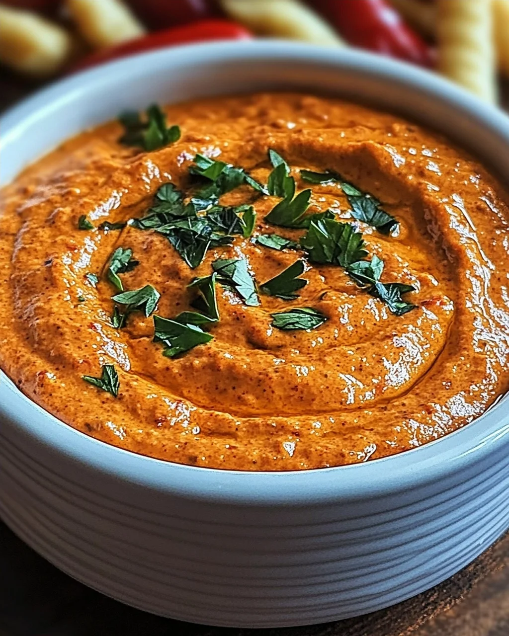Creamy Roasted Red Pepper Dip