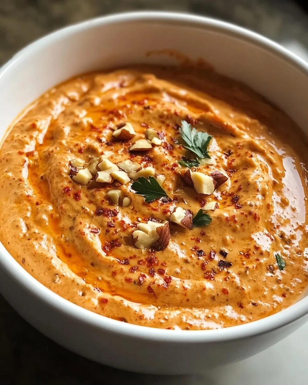 Cremiger Rote Paprika Walnuss Dip: Seidenweiche Textur entdecken