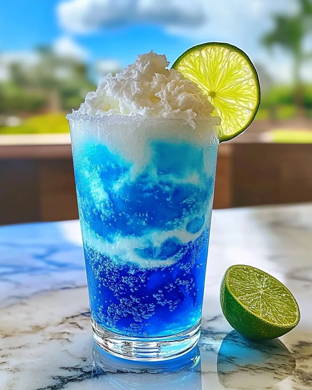 Elektrische Limette Schmutziges Soda für den Sommer