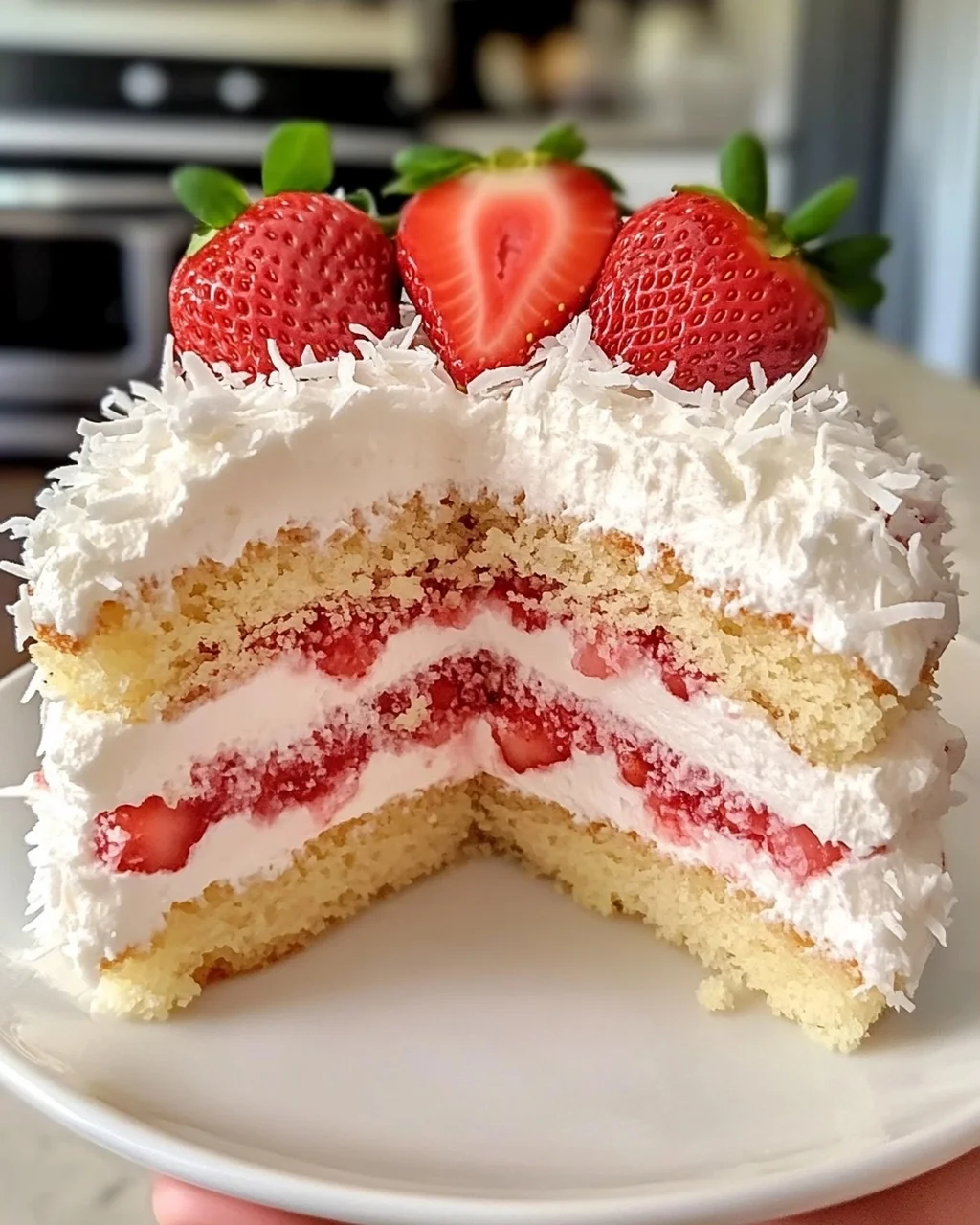 Erdbeer-Kokos-Schaumkuchen leicht gemacht