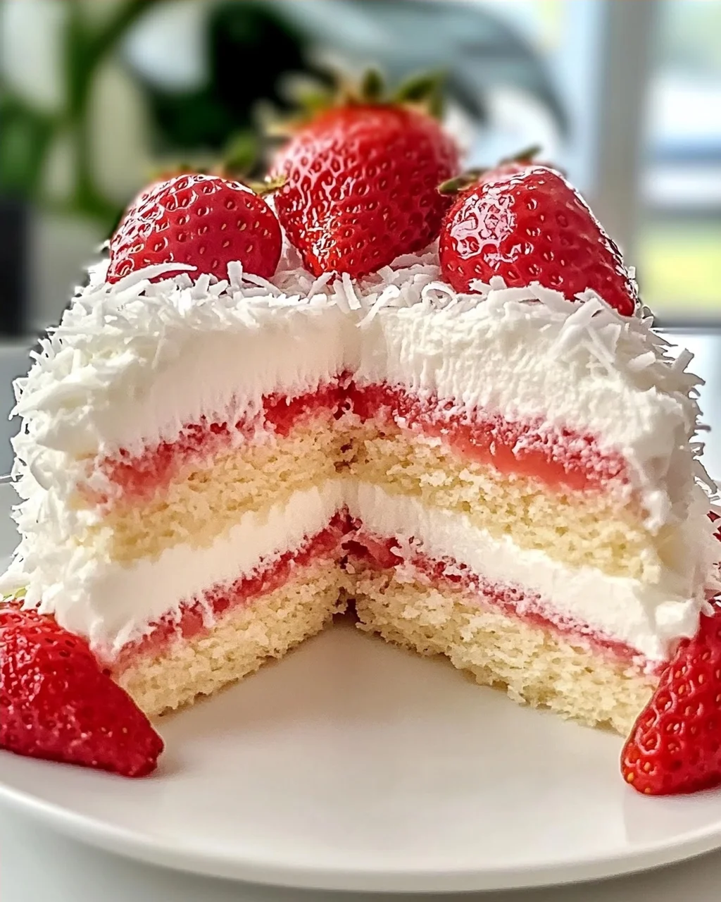 Erdbeer-Kokos-Schaumkuchen leicht gemacht