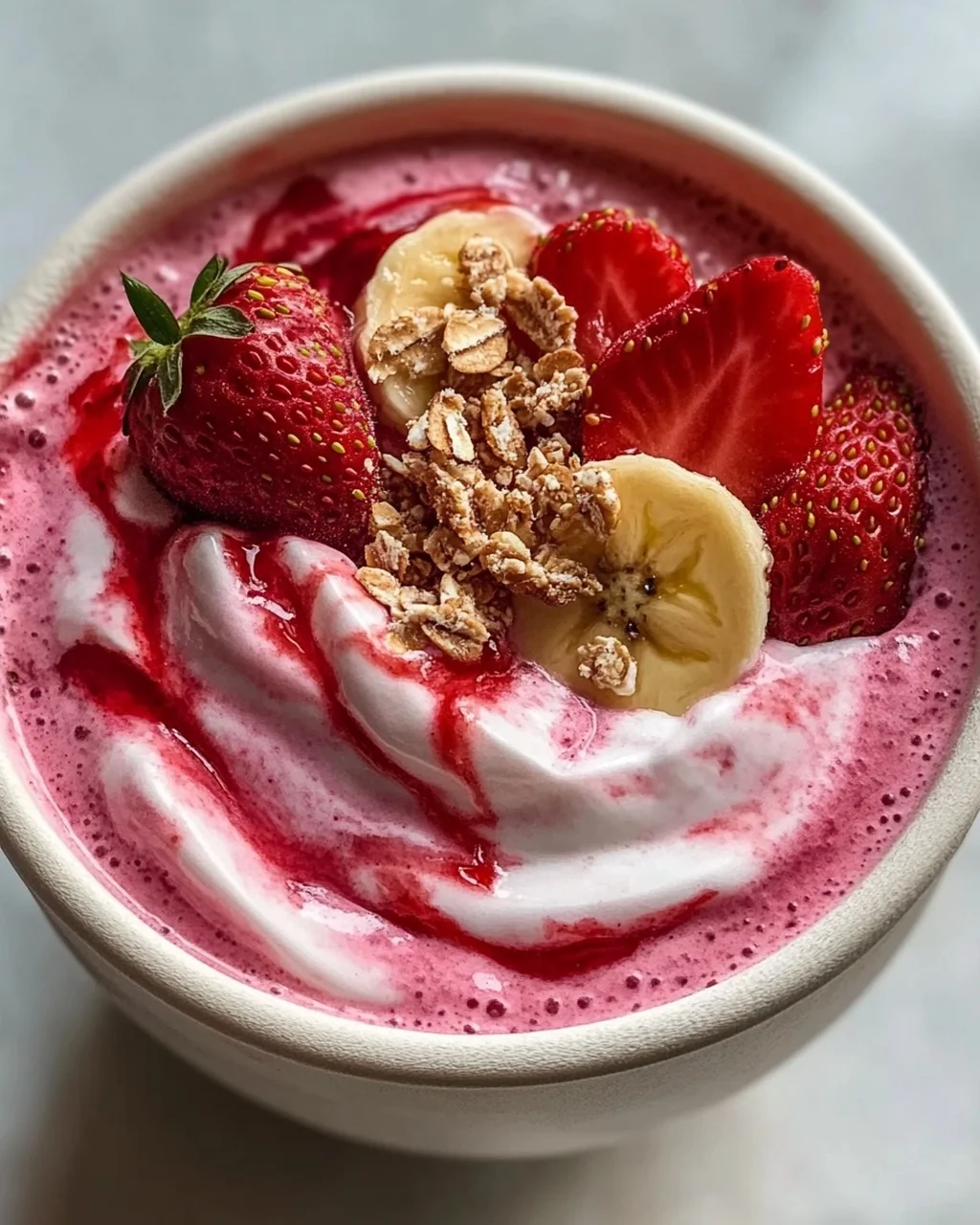 Erdbeer Swirl Smoothie Bowl: Das ultimative Sommer-Rezept