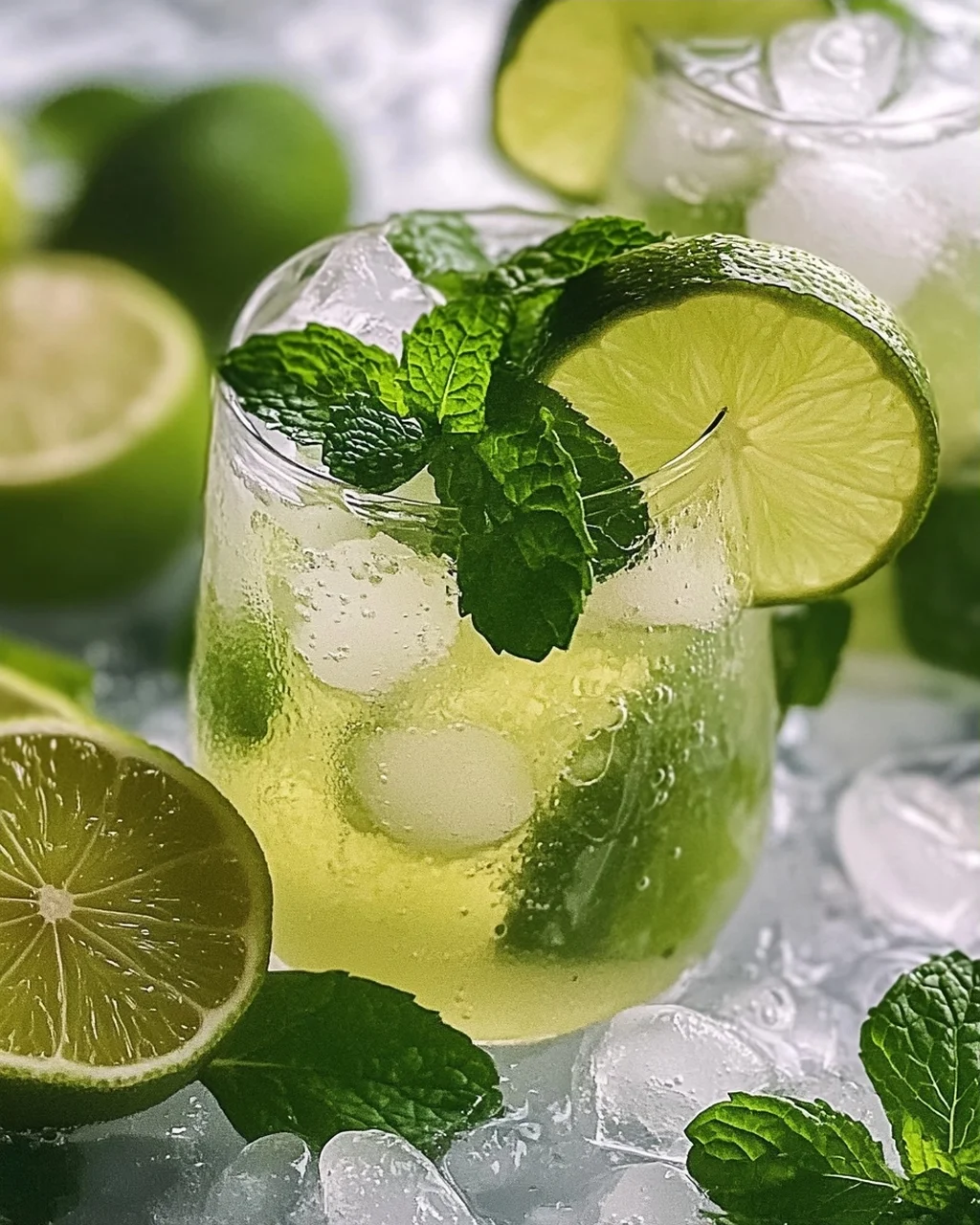 Erfrischende Limetten-Limonade mit Minze