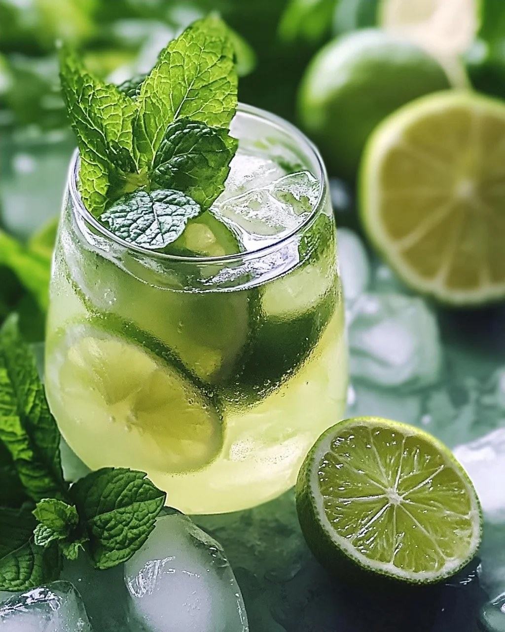 Erfrischende Limetten-Limonade mit Minze