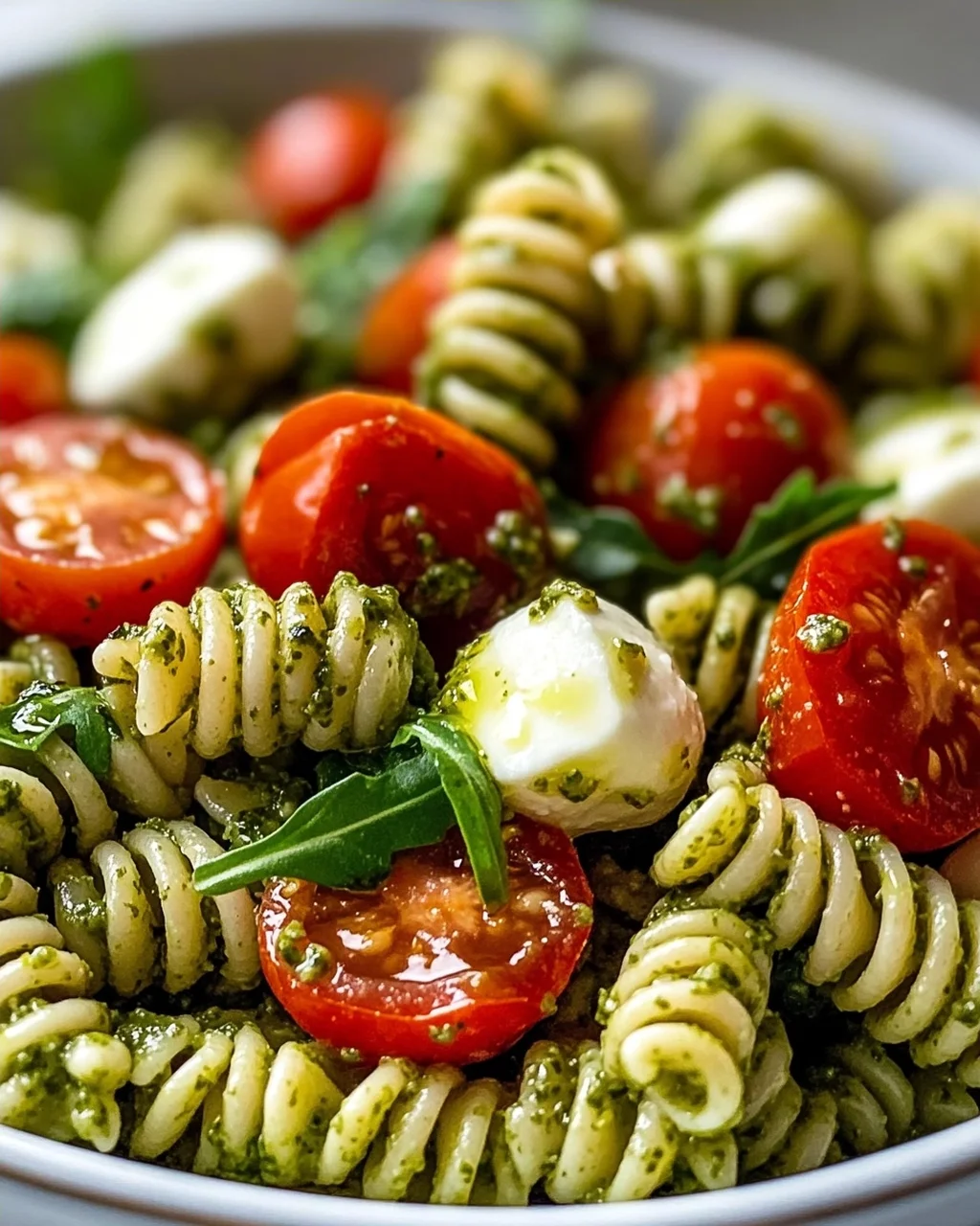 Frischer Pesto Nudelsalat mit Kirschtomaten – Perfekt für Sommer