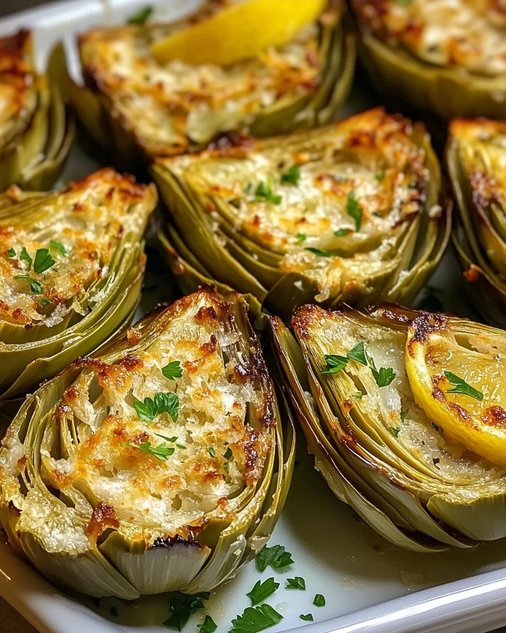 Garlic Parmesan Artichokes