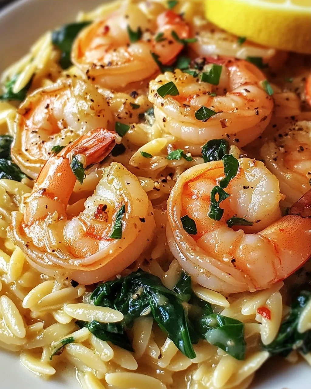 Garnelen-Orzo in Zitronen-Knoblauch-Sauce