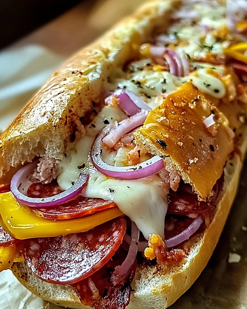 Gebackenes Italienisches Unteres Sandwich: Genuss pur