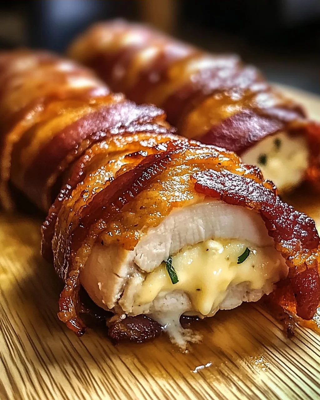 Hähnchenfilet im Speckmantel mit Käsefüllung