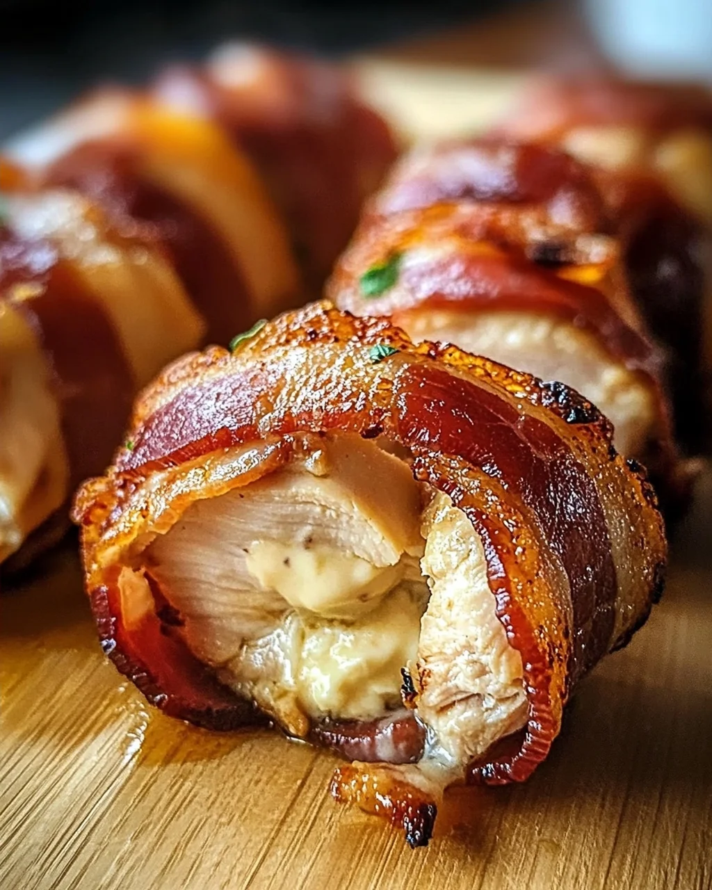 Hähnchenfilet im Speckmantel mit Käsefüllung