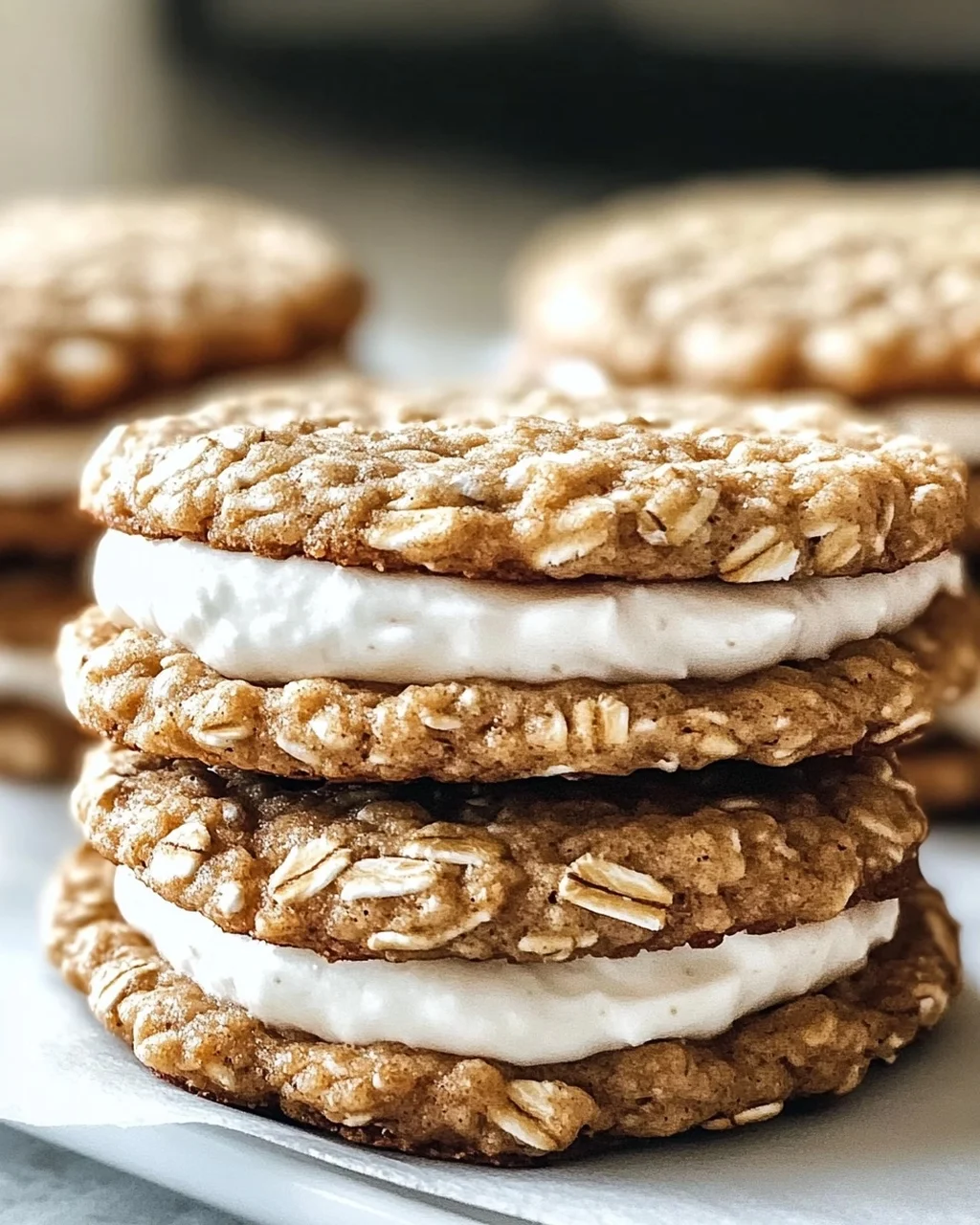 Hausgemachte Haferflocken-Creme-Kekse zum Verlieben