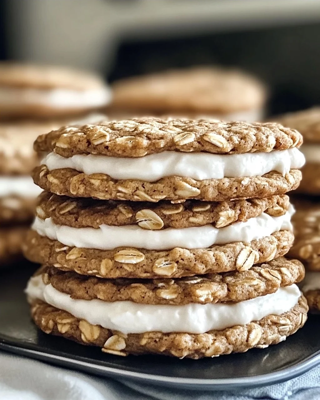 Hausgemachte Haferflocken-Creme-Kekse zum Verlieben