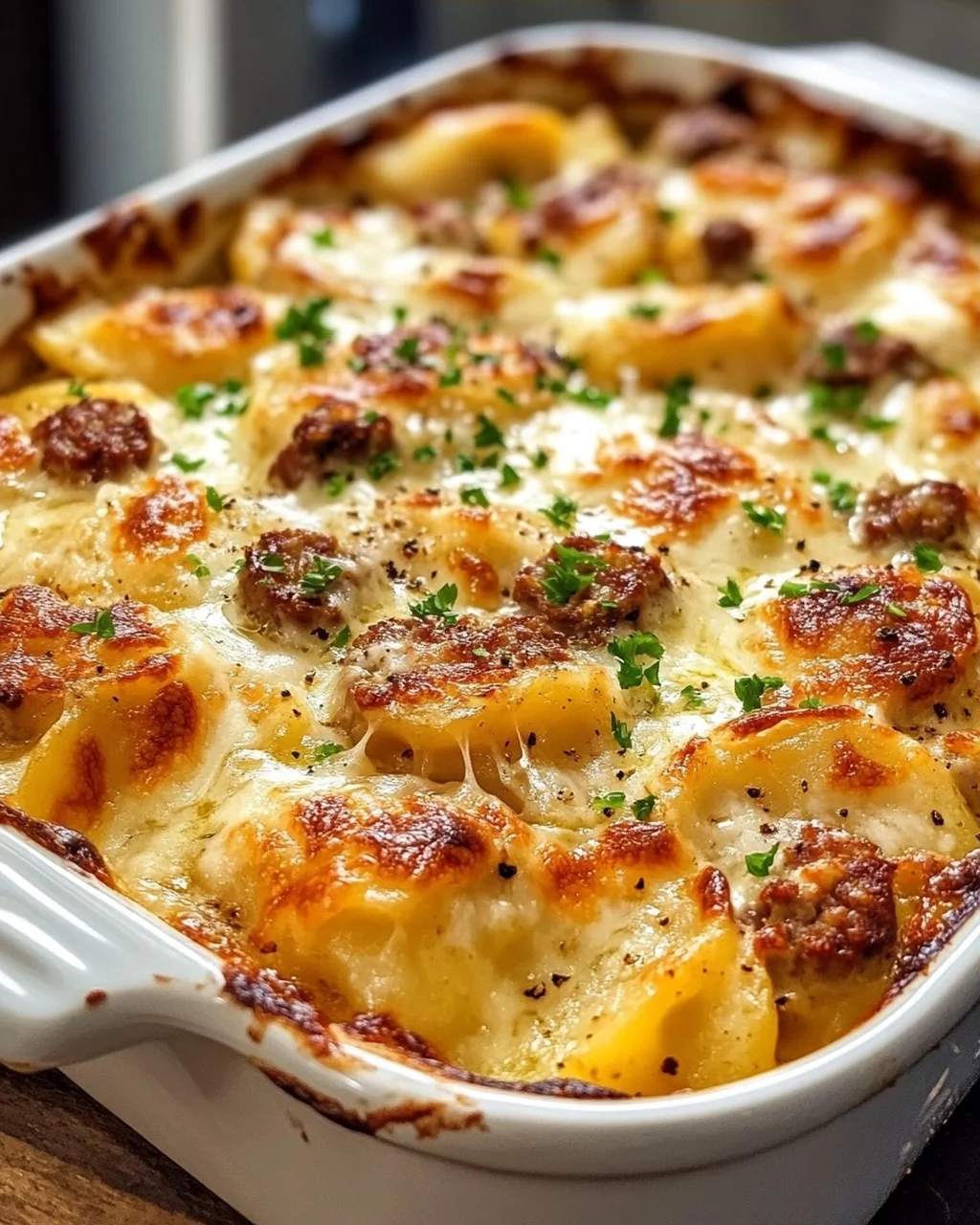 Kartoffel-Rindswurst Pierogi Auflauf – Herzhaft & Lecker!