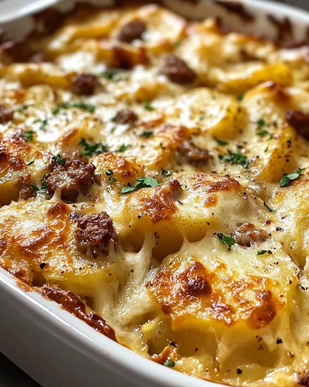 Kartoffel-Rindswurst Pierogi Auflauf – Herzhaft & Lecker!