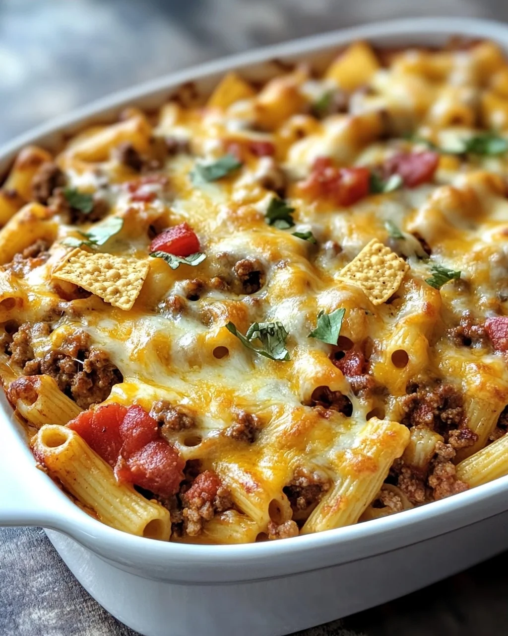 Käse-Taco-Stick-Pasta-Auflauf