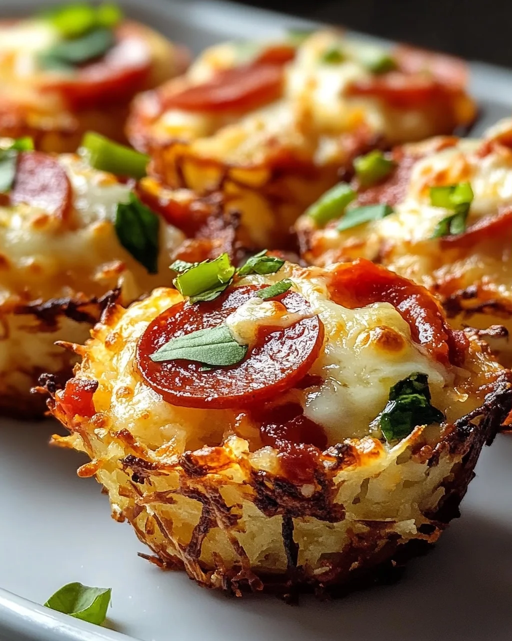Knusprige Air Fryer Hash Brown Pizza Cups: Schnell & Lecker