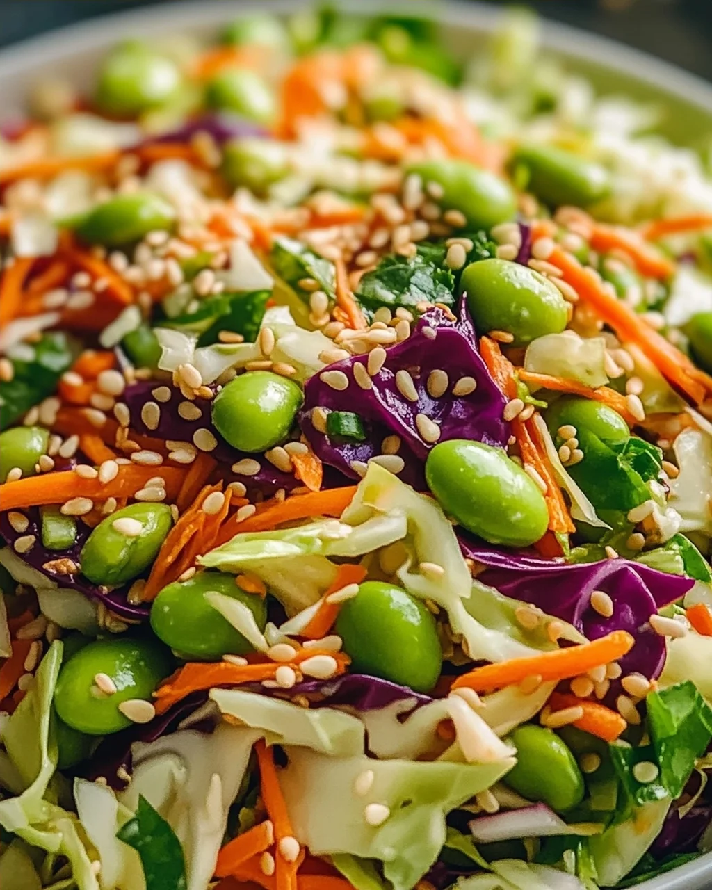 Knuspriger Kohl-Edamame-Salat – Gesund und lecker!