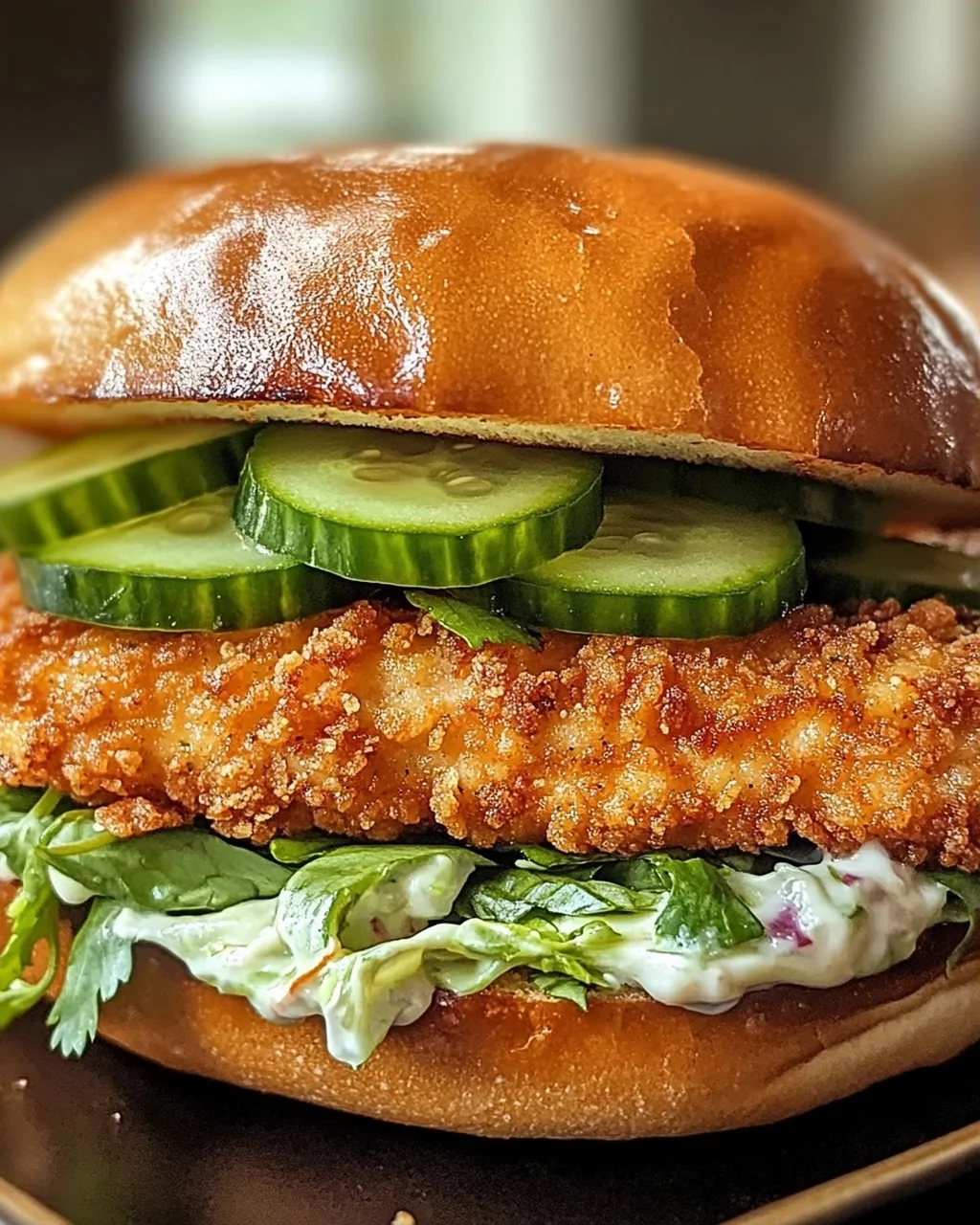Knuspriges Koriander-Limetten-Hühnchen-Sandwich Rezept