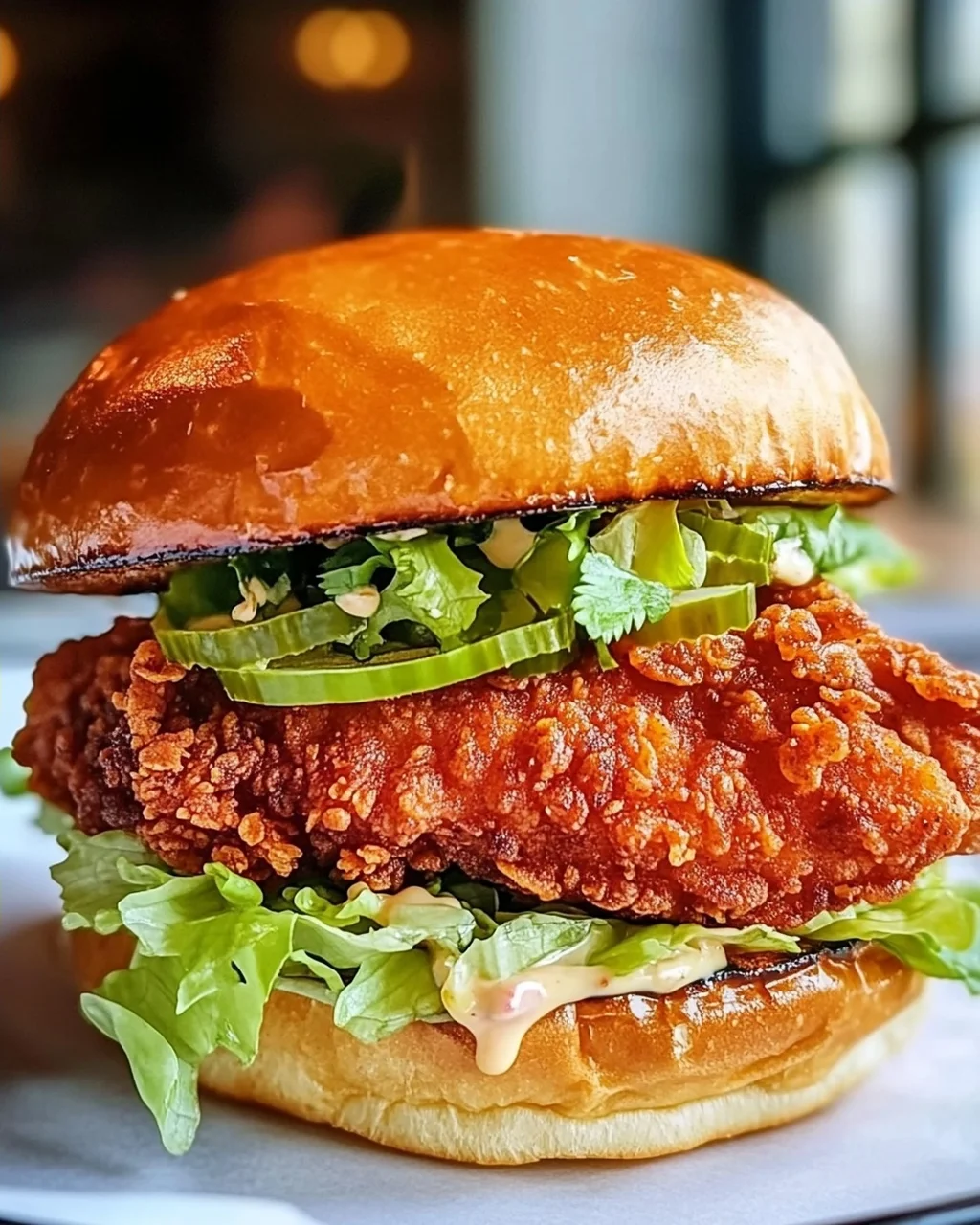 Knuspriges Thai Fried Chicken Sandwich