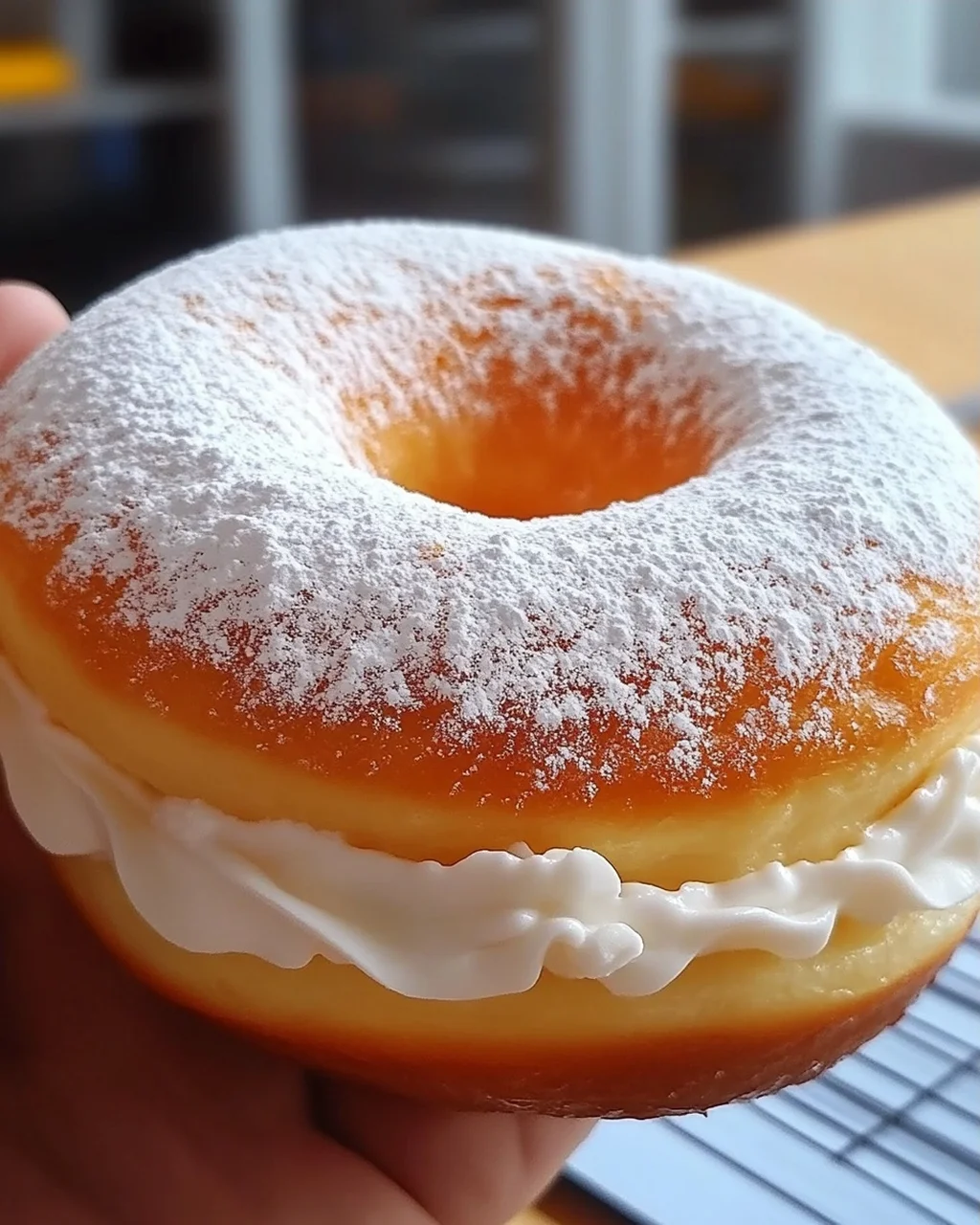 Koreanischer Milchsahne-Donut für Feinschmecker