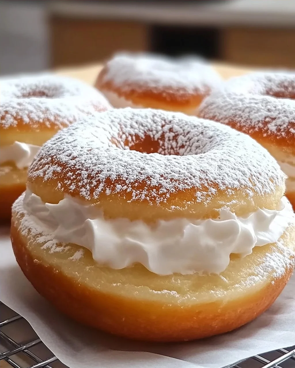 Koreanischer Milchsahne-Donut für Feinschmecker