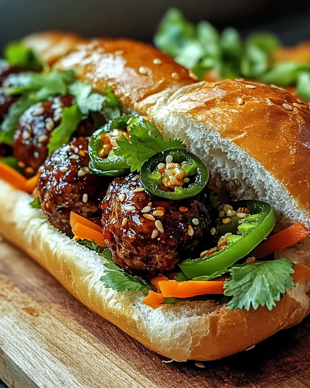Koreanisches BBQ-Fleischbällchen Banh Mi für Genießer