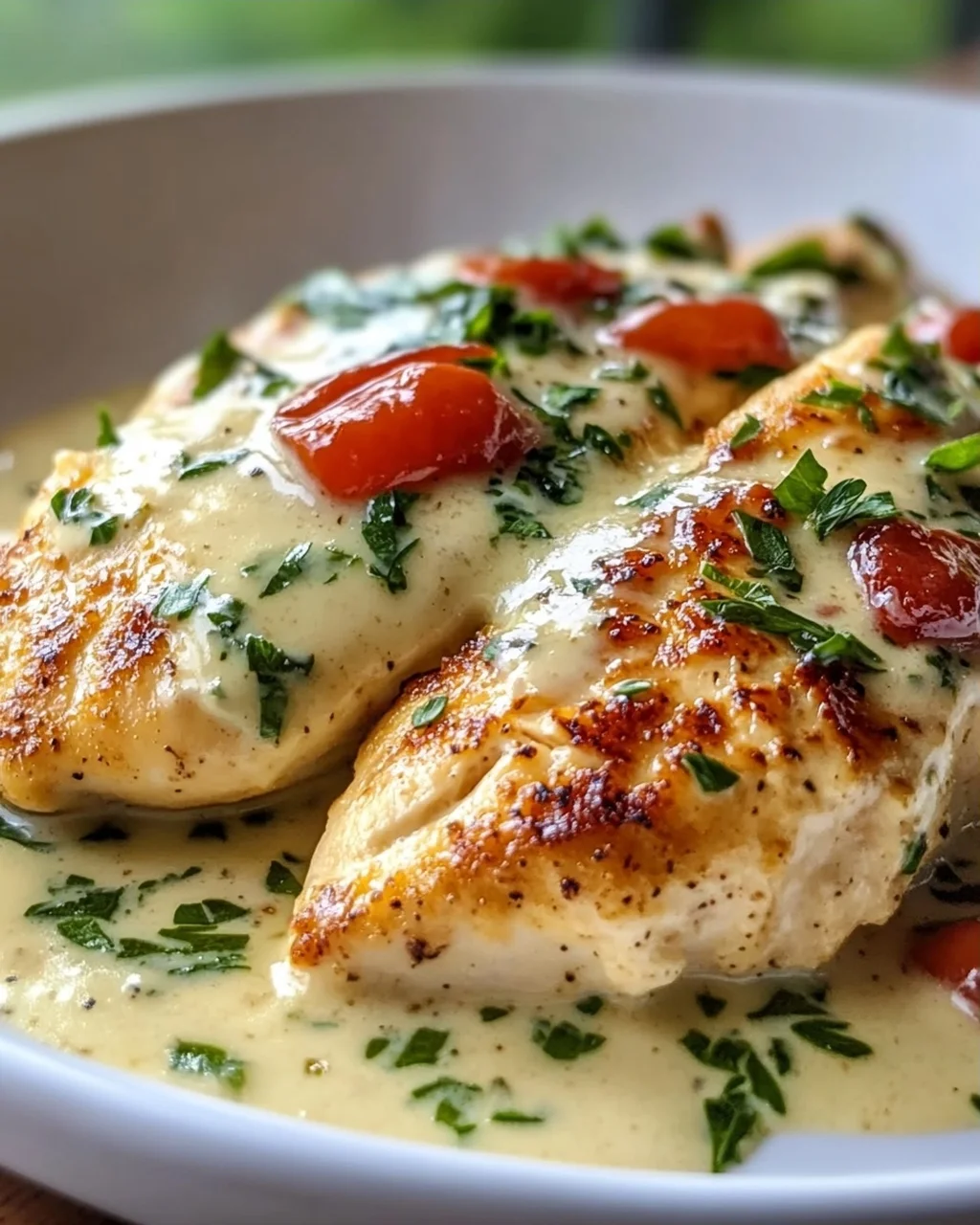 Köstliches Hähnchenfilet in cremiger Frischkäse-Parmesan-Soße