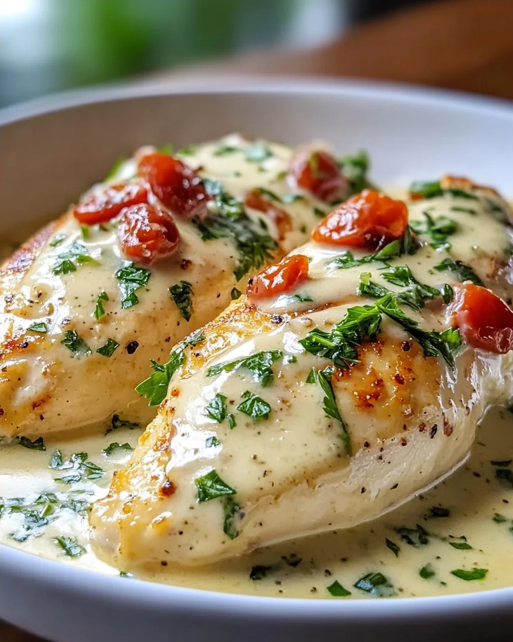 Köstliches Hähnchenfilet in cremiger Frischkäse-Parmesan-Soße