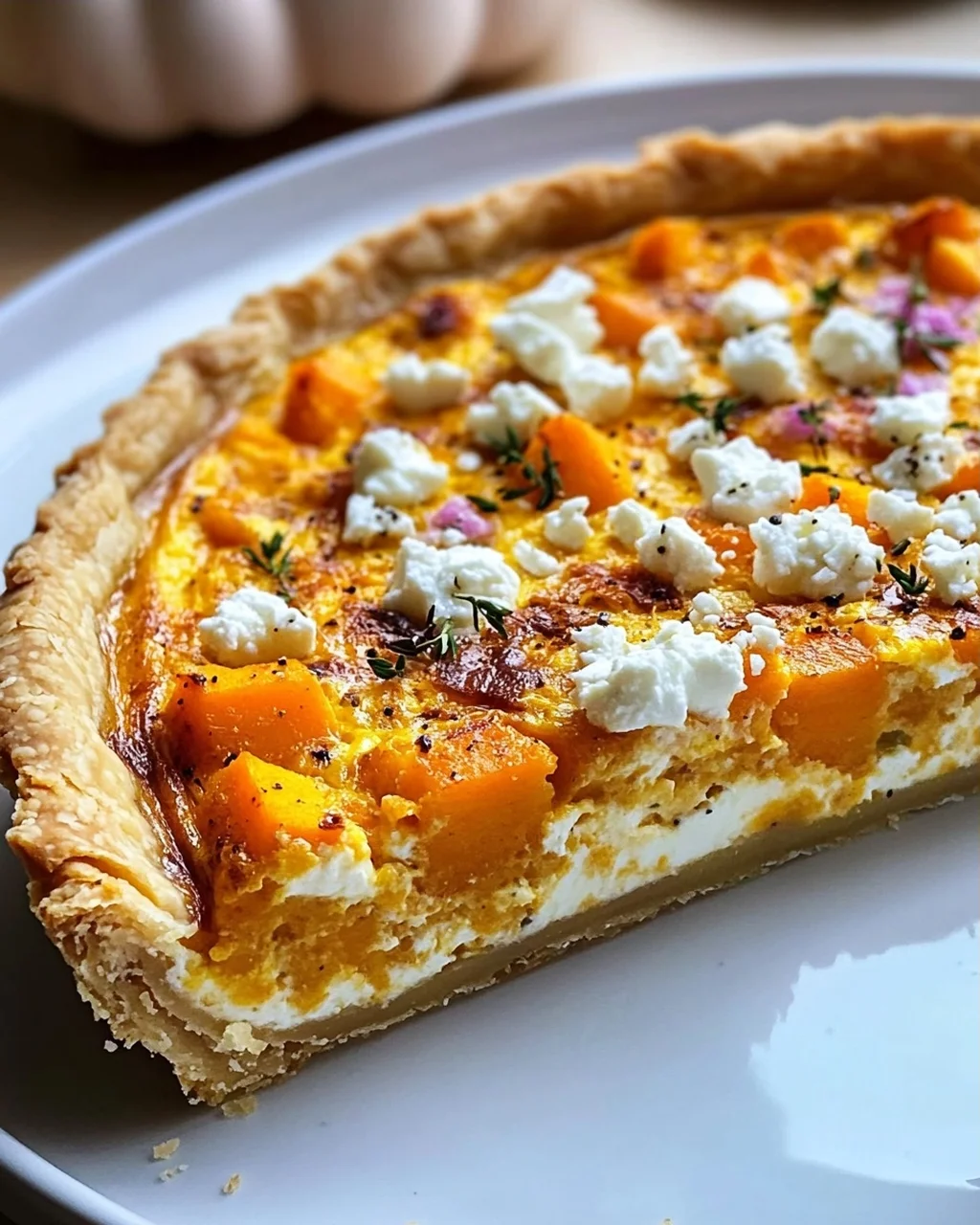 Kürbis Quiche mit Feta – Einfaches Rezept für Herbstgenuss!