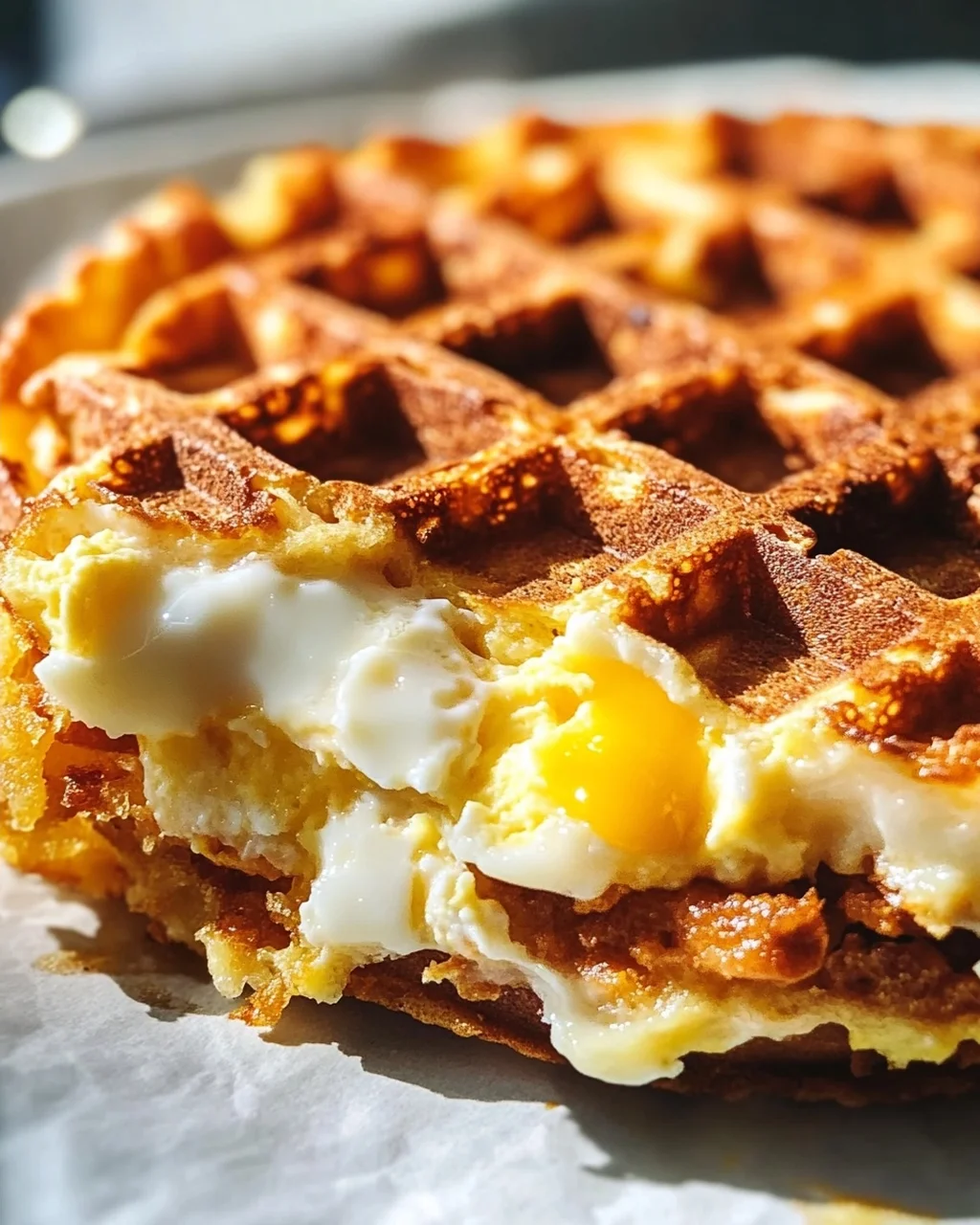 Lecker: Ei & Käse Hash Brown Waffeln – Perfektes Frühstück!