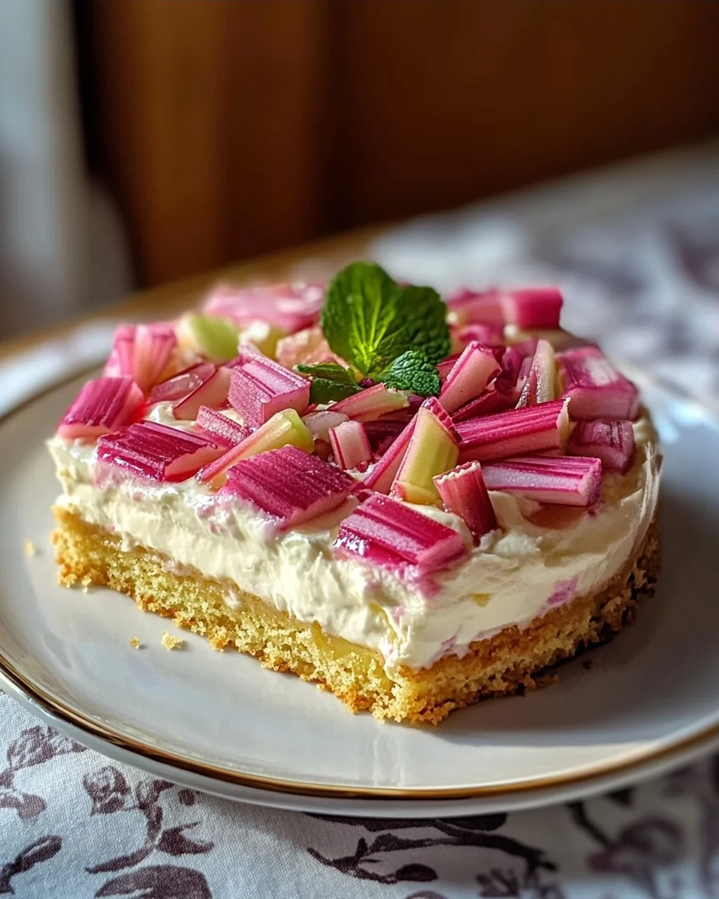 Leckerer Rhabarber Quark Pudding Kuchen – Einfaches Rezept!