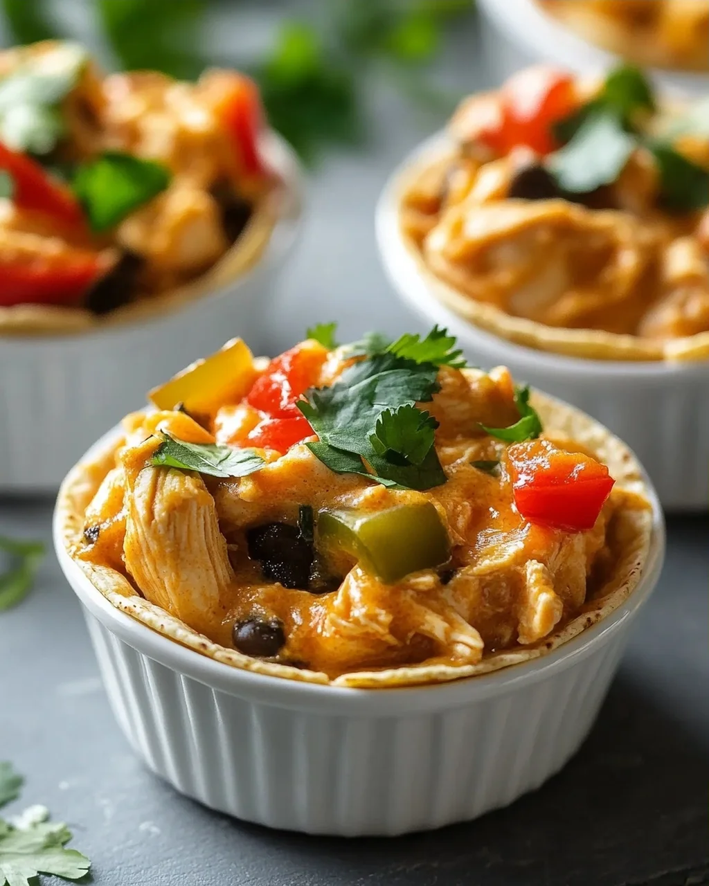 Mini Crock Pot Fiesta Chicken Cups – Perfekt für Partys!