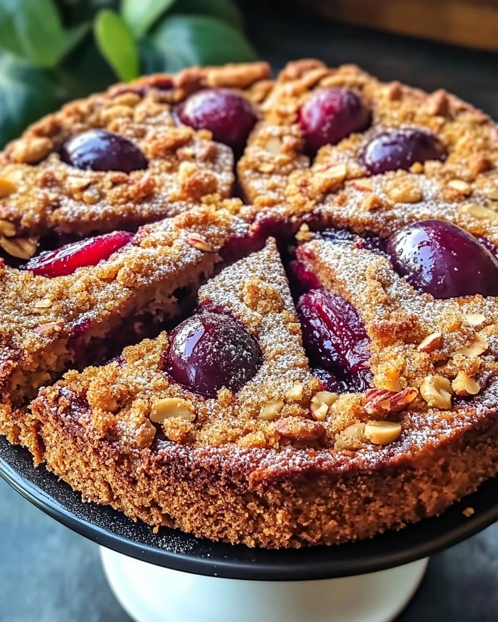 Nussiger Zimtkuchen Mit Pflaumenfüllung