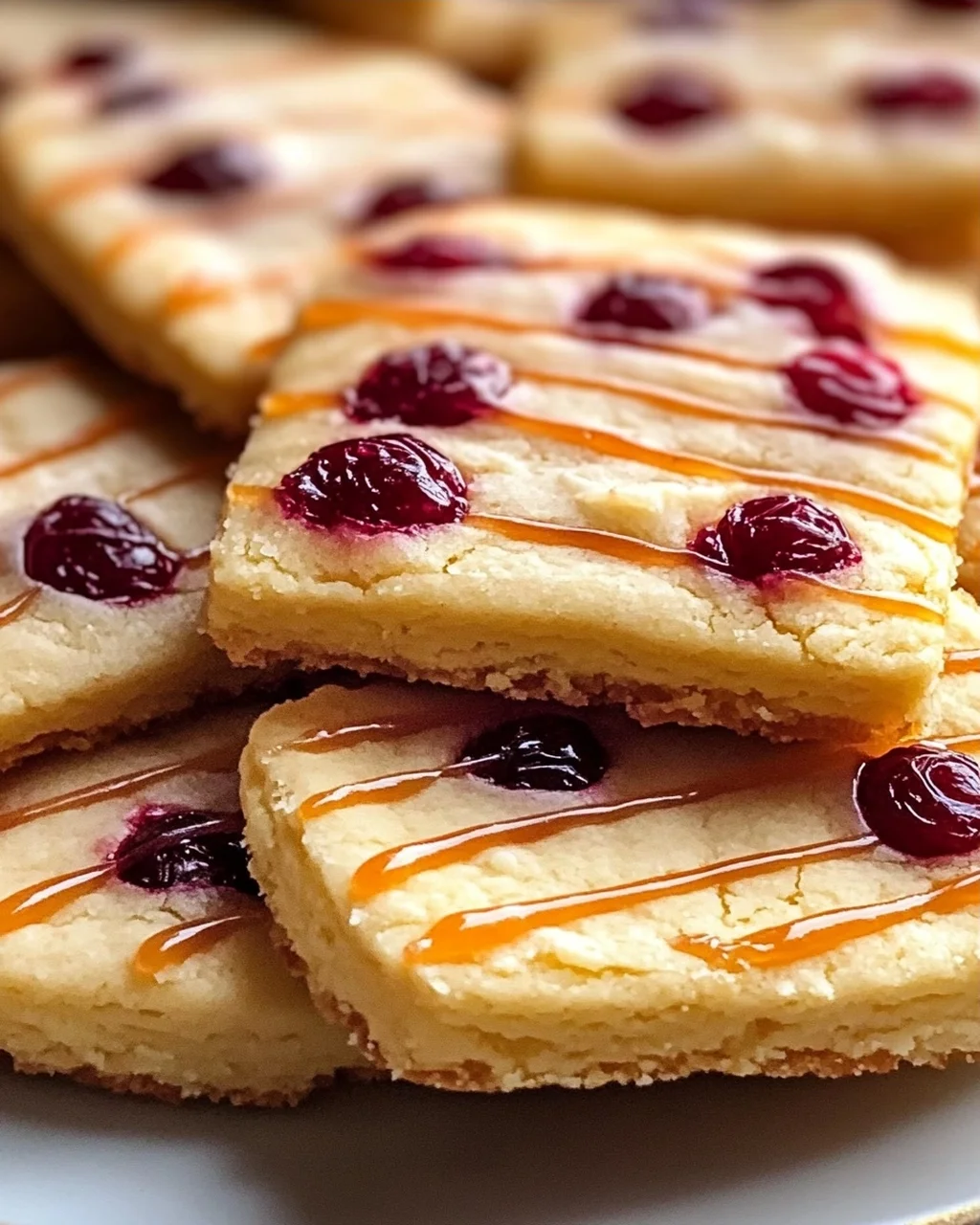 Orangen-Cranberry-Shortbread-Kekse für die Feiertage