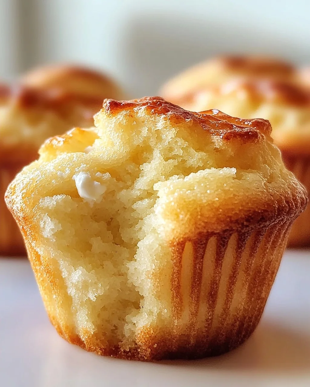 Quark Muffins mit Vanillepudding