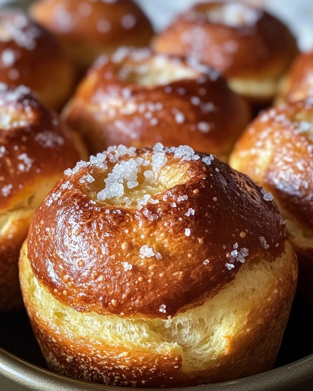 Rezept für Laugenbrötchen im Muffinsblech gebacken