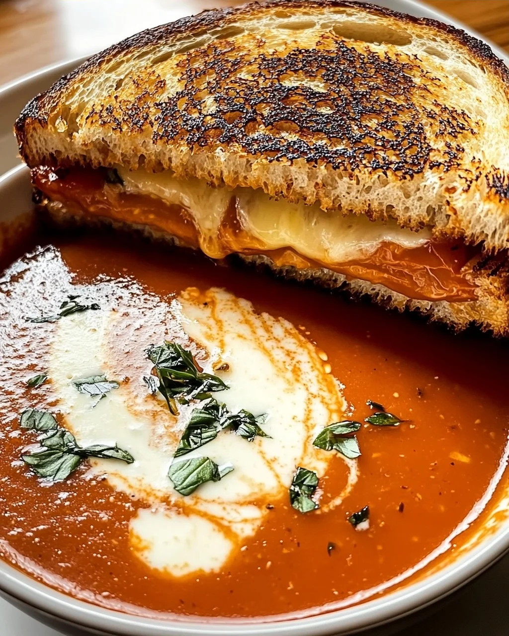 Roasted Tomato Soup mit Grilled Cheese Sandwich