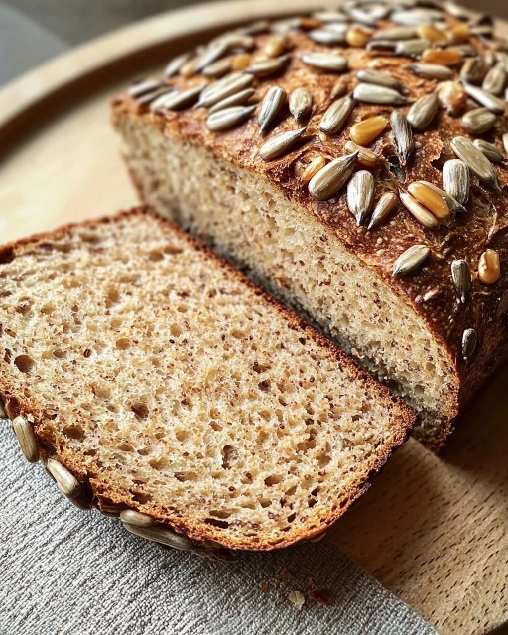 Roggenvollkornbrot mit Sonnenblumenkernen