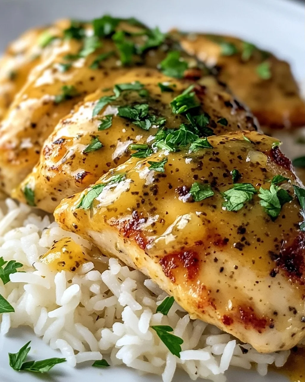 Saftiges Honig-Senf-Hähnchen mit Reis – Schnell & Lecker!