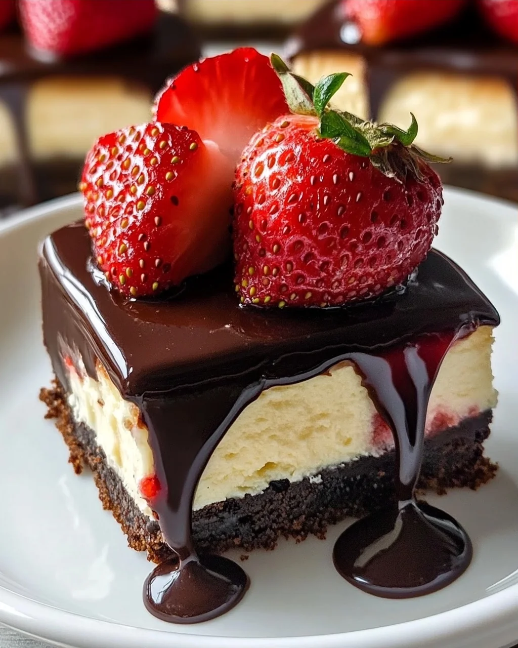 Schokoladenüberzogene Erdbeer-Cheesecakes – Genuss pur!