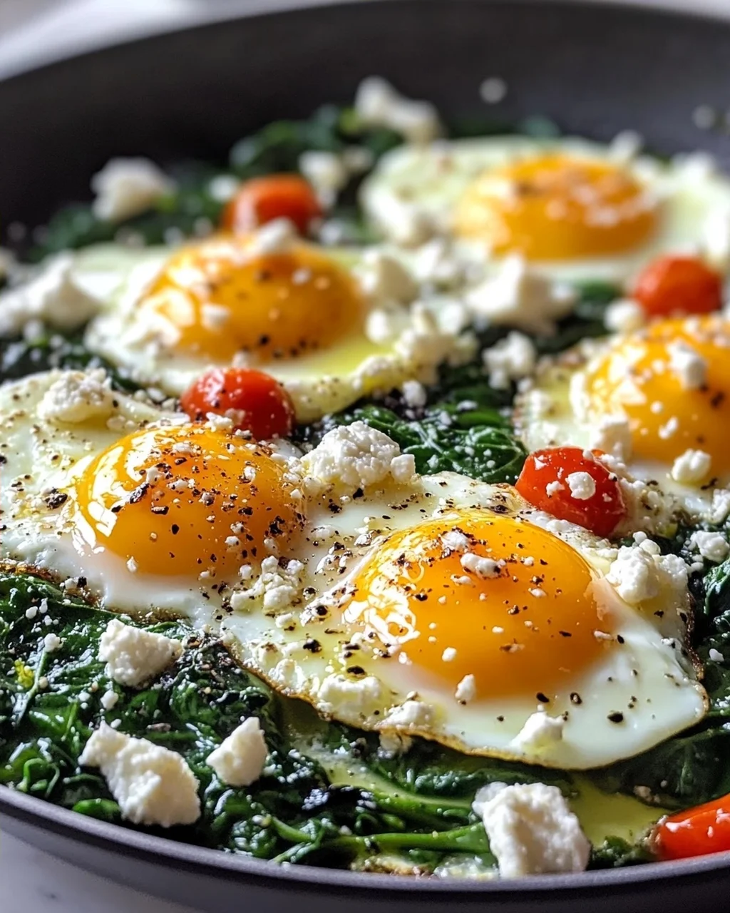Spinat-Feta-Ei-Pfanne zum Frühstück – Schnell & Lecker