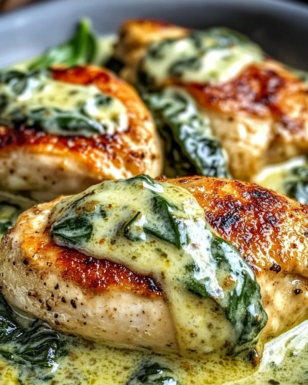 Spinat Parmesan Hähnchen