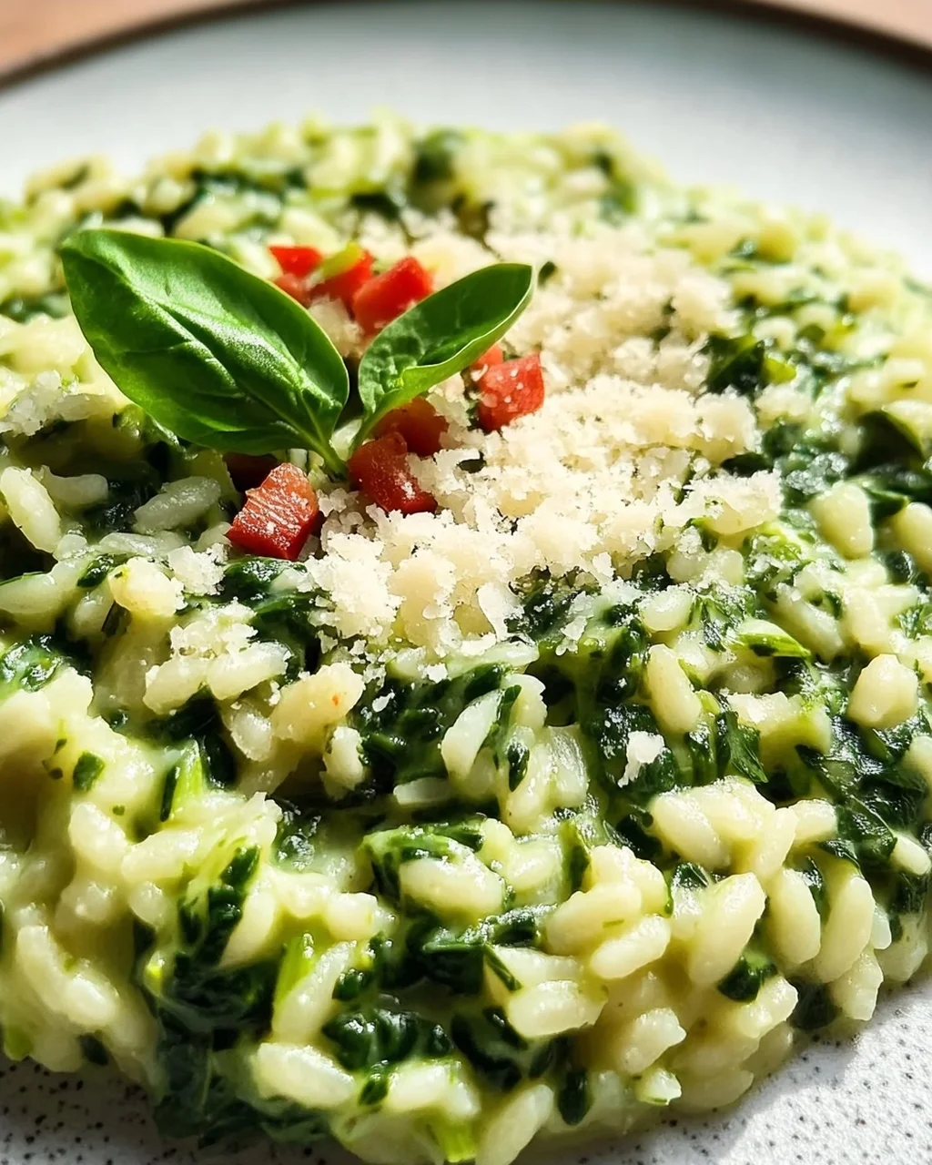Spinat-Risotto mit frischen Kräutern